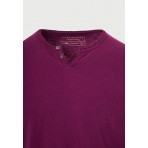 Funky Buddha The Essentials Ανδρικό Κοντομάνικο T-Shirt Ματζέντα