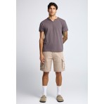 Funky Buddha The Essentials Ανδρικό Κοντομάνικο T-Shirt Καφέ