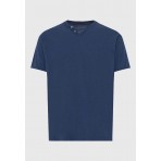 Funky Buddha The Essentials Ανδρικό Κοντομάνικο T-Shirt Μπλε Σκούρο
