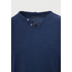 Funky Buddha The Essentials Ανδρικό Κοντομάνικο T-Shirt Μπλε Σκούρο