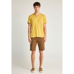 Funky Buddha The Essentials Ανδρικό Κοντομάνικο T-Shirt Κίτρινο