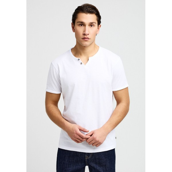 Funky Buddha Ανδρική Μπλούζα Κοντό Μανίκι Basic (FBM013-004-04-WHITE)