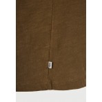 Funky Buddha The Essentials Ανδρικό Κοντομάνικο T-Shirt Καφέ