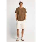 Funky Buddha The Essentials Ανδρικό Κοντομάνικο T-Shirt Καφέ