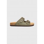 Funky Buddha Leather Σανδάλια (FBM013-004-08-SAGE-GREEN)