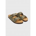 Funky Buddha Leather Σανδάλια (FBM013-004-08-SAGE-GREEN)