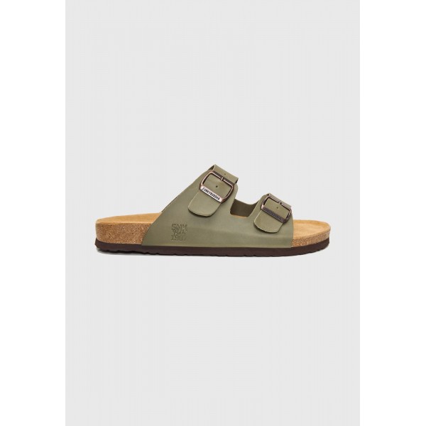 Funky Buddha Leather Σανδάλια (FBM013-004-08-SAGE-GREEN)