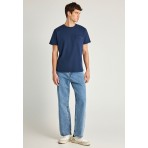 Funky Buddha Ανδρικό Κοντομάνικο T-Shirt Μπλε