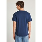 Funky Buddha Ανδρικό Κοντομάνικο T-Shirt Μπλε