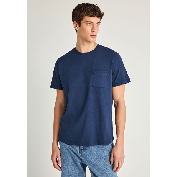 Funky Buddha T-Shirt Με Τσέπη Στο Στήθος (FBM013-005-04-MIDNIGHT-BLUE)