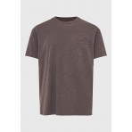 Funky Buddha Ανδρικό Κοντομάνικο T-Shirt Καφέ