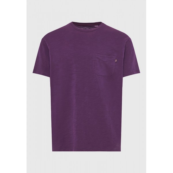 Funky Buddha T-Shirt Με Τσέπη Στο Στήθος (FBM013-005-04-WINE-BERRY)