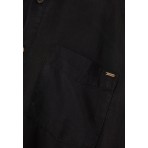 Funky Buddha Ανδρικό Κοντομάνικο Πουκάμισο Μαύρο