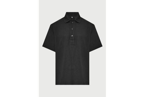 Funky Buddha Lyocell Oversized Polo Ανδρικό (FBM013-005-11-BLACK)