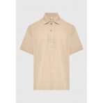 Funky Buddha Ανδρικό Κοντομάνικο Polo T-Shirt Μπεζ