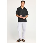 Funky Buddha The Essentials Ανδρικό Κοντομάνικο Πουκάμισο Μαύρο