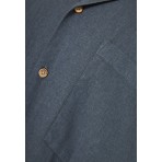 Funky Buddha The Essentials Ανδρικό Κοντομάνικο Πουκάμισο Γκρι Σκούρο