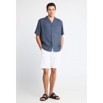 Funky Buddha The Essentials Ανδρικό Κοντομάνικο Πουκάμισο Γκρι Σκούρο