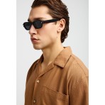 Funky Buddha The Essentials Ανδρικό Κοντομάνικο Πουκάμισο Καφέ