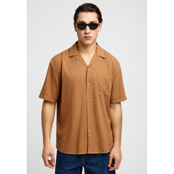 Funky Buddha Ανδρικό Πουκάμισο Basic (FBM013-006-05-TOBACCO-BROWN)