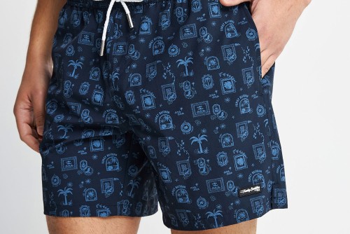 Funky Buddha Μαγιό Σορτς Ανδρικό (FBM013-007-16-NAVY)