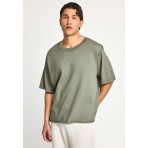 Funky Buddha The Essentials Ανδρικό Κοντομάνικο T-Shirt Χακί