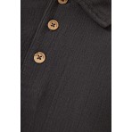 Funky Buddha Ανδρική Κοντομάνικη Μπλούζα Polo Ανθρακί