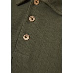 Funky Buddha Ανδρική Κοντομάνικη Μπλούζα Polo Χακί