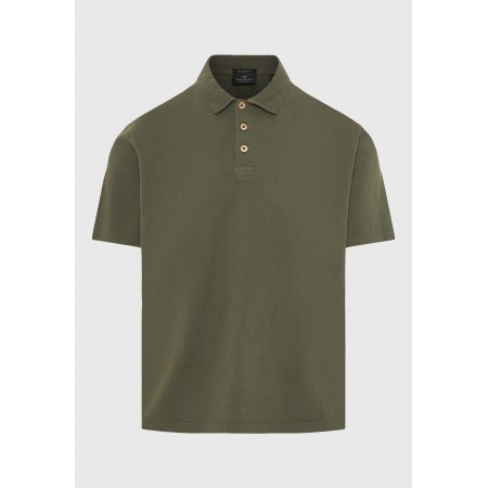 Funky Buddha Ανδρική Κοντομάνικη Μπλούζα Polo Χακί