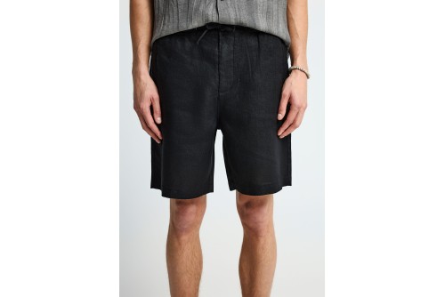 Funky Buddha Linen Βερμούδα Chino Ανδρική (FBM013-009-03-BLACK)