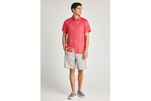 Funky Buddha Linen Βερμούδα Chino Ανδρική (FBM013-009-03-GREY)