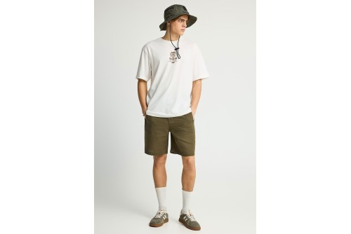 Funky Buddha Linen Βερμούδα Chino Ανδρική (FBM013-009-03-KHAKI)