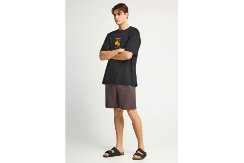 Funky Buddha Linen Βερμούδα Chino Ανδρική (FBM013-009-03-MOON-MIST)