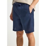 Funky Buddha Ανδρική Βερμούδα Chino Μπλε Σκούρο