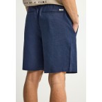 Funky Buddha Ανδρική Βερμούδα Chino Μπλε Σκούρο