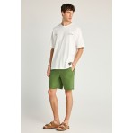 Funky Buddha Ανδρική Βερμούδα Chino Λαδί