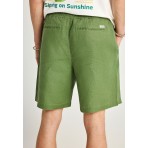 Funky Buddha Ανδρική Βερμούδα Chino Λαδί