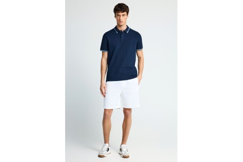 Funky Buddha Linen Βερμούδα Chino Ανδρική (FBM013-009-03-WHITE)