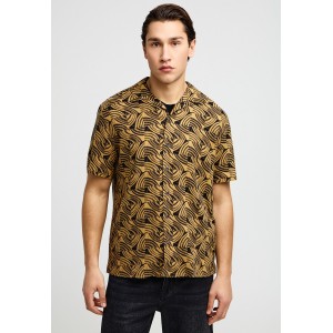 Funky Buddha Patterned Πουκάμισο Κοντομάνικο Ανδρικό (FBM013-009-05-CAPPUCCINO)