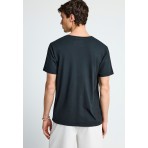 Funky Buddha The Essentials Ανδρικό Κοντομάνικο T-Shirt Μαύρο