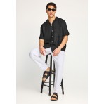 Funky Buddha Ανδρικό Παντελόνι Chino Λευκό