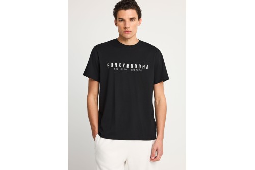 Funky Buddha Print T-Shirt Ανδρικό (FBM013-011-04-BLACK)
