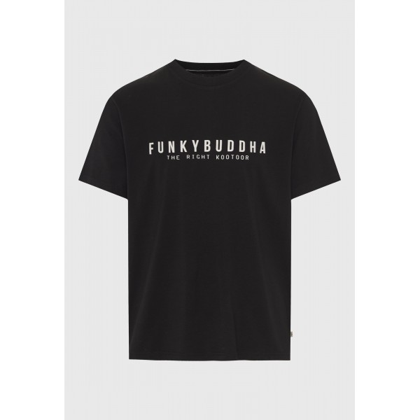 Funky Buddha Print T-Shirt Ανδρικό (FBM013-011-04-BLACK)