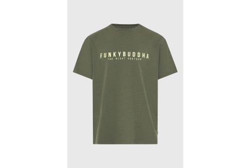 Funky Buddha Print T-Shirt Ανδρικό (FBM013-011-04-DEEP-FOREST)