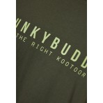 Funky Buddha Ανδρικό Κοντομάνικο T-Shirt Χακί
