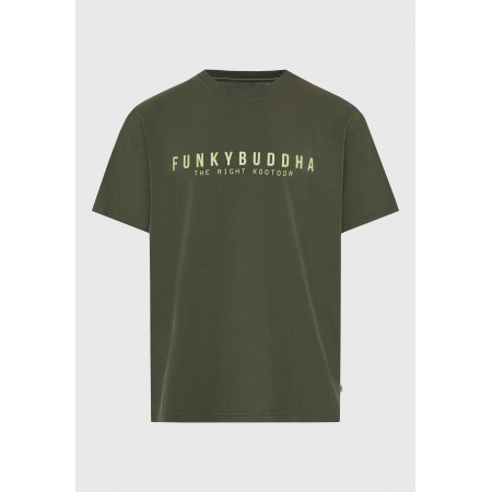 Funky Buddha Ανδρικό Κοντομάνικο T-Shirt Χακί