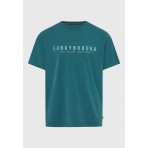 Funky Buddha Ανδρικό Κοντομάνικο T-Shirt Πετρόλ