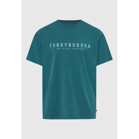 Funky Buddha Ανδρικό Κοντομάνικο T-Shirt Πετρόλ