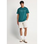 Funky Buddha Ανδρικό Κοντομάνικο T-Shirt Πετρόλ