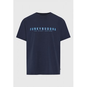 Funky Buddha Print T-Shirt Ανδρικό (FBM013-011-04-NAVY)